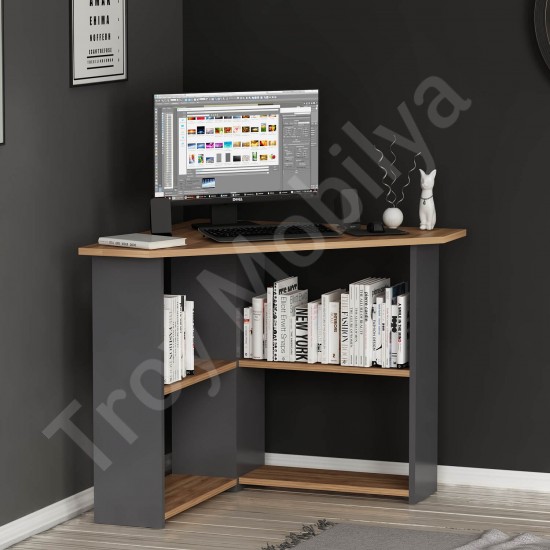 Corner Çalışma Masası Kemençe Antrasit