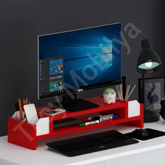 Çınar Monitör Yükseltici Kırmızı Beyaz
