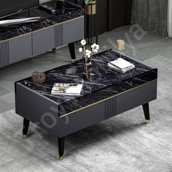 Karya Orta Sehpa Antrasit Royal Mermer