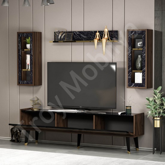 Karya TV Ünitesi Ceviz Mermer