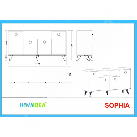Sophia Konsol Beyaz