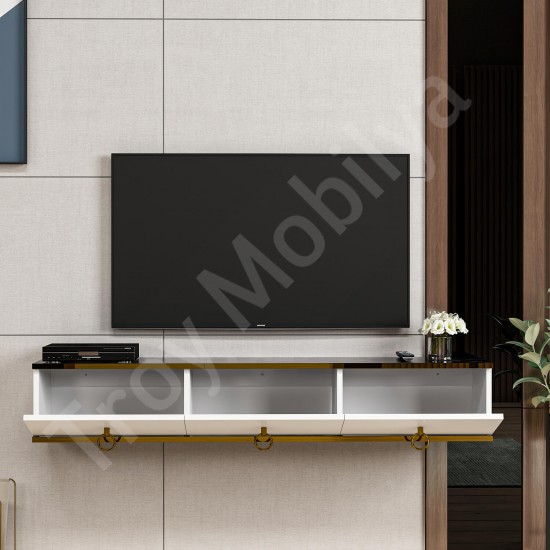 Emma Tv Sehpası Beyaz Royal Mermer