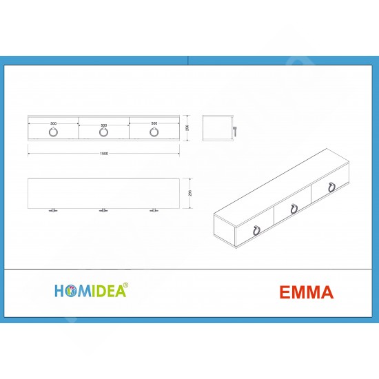 Emma Tv Sehpası Siyah Royal Mermer