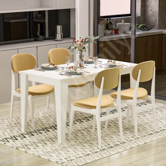 Şimal Yemek Masası 120x72 Beyaz