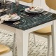Şimal Yemek Masası 120x72 Beyaz Royal Mermer
