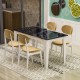 Şimal Yemek Masası 120x72 Beyaz Royal Mermer