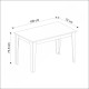 Şimal Yemek Masası 120x72 Beyaz Safir Meşe
