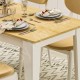 Şimal Yemek Masası 120x72 Beyaz Safir Meşe
