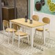 Şimal Yemek Masası 120x72 Beyaz Safir Meşe