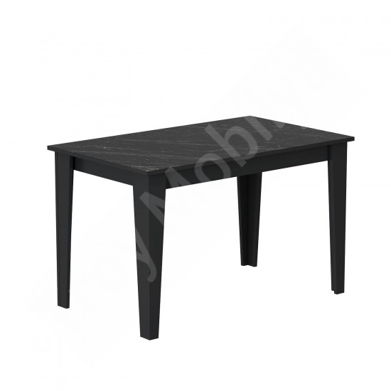 Şimal Yemek Masası 120x72 Siyah - Royal Mermer