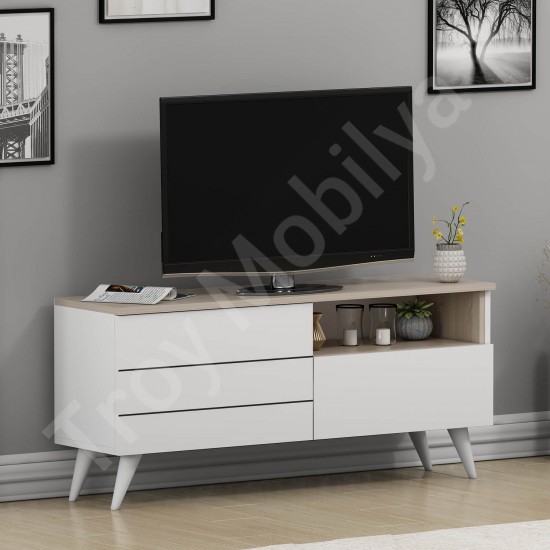 Leon TV Ünitesi Beyaz Alize